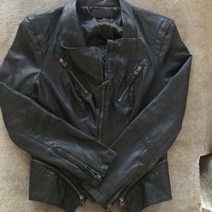 faux leather jacket
